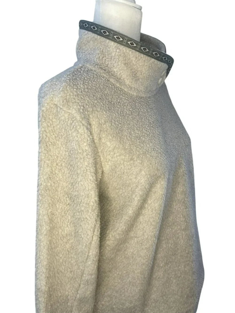 Kuhl Hygge Snap Pullover Women’s Natural Sherpa Jacket Kozy Komfort Small NWT - Picture 2 of 8